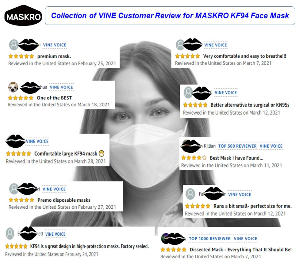 MASKRO KF94 FACE MASK WHITE LARGE VINE REVIEW MASKRO KF94 FACE MASK WHITE LARGE VINE REVIEW