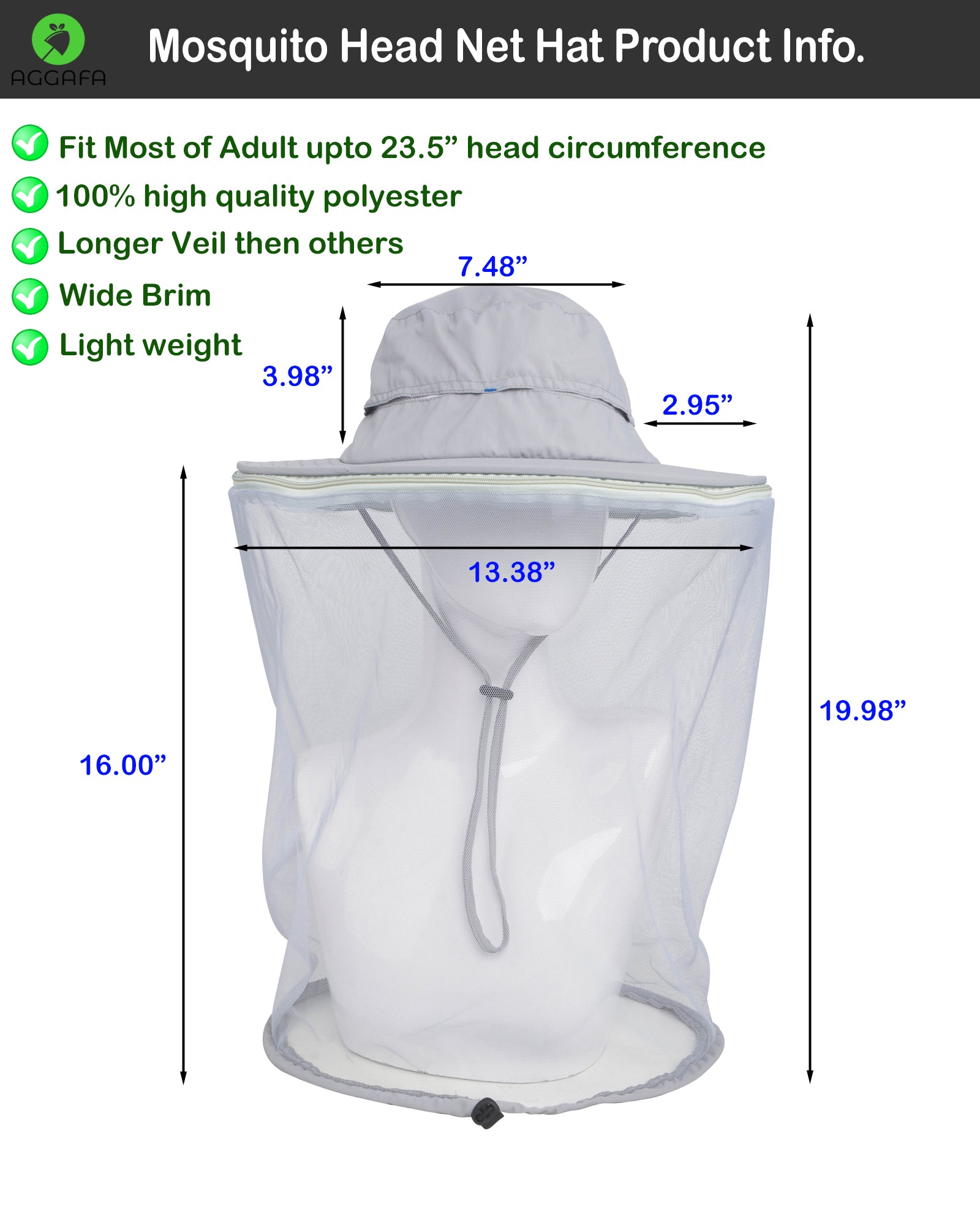 aggafa mosquito head net hat light grey and mosquito sleeves large, mosquito head net hat product information aggafa mosquito head net hat light grey and mosquito sleeves large, mosquito head net hat product information