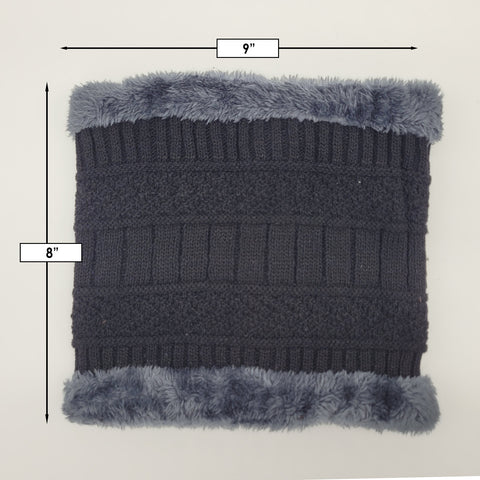 Winter Warm Knitted Beanie and Warm Scarf Set for Man - Black Color Winter Warm Knitted Beanie and Warm Scarf Set for Man - Black Color