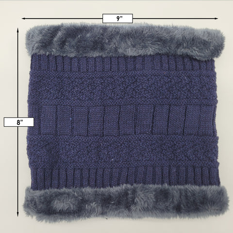 Winter Warm Knitted Beanie and Warm Scarf Set for Man - Navy Color Winter Warm Knitted Beanie and Warm Scarf Set for Man - Navy Color