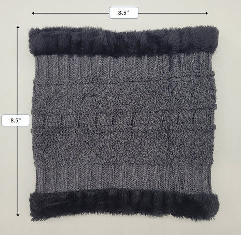 Winter Warm Knitted Beanie and Warm Scarf Set for Women - Grey Color Winter Warm Knitted Beanie and Warm Scarf Set for Women - Grey Color