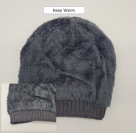 Winter Warm Knitted Beanie and Warm Scarf Set for Women - Grey Color Winter Warm Knitted Beanie and Warm Scarf Set for Women - Grey Color