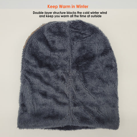Winter Warm Knitted Beanie and Warm Scarf Set for Man - Khaki Color Winter Warm Knitted Beanie and Warm Scarf Set for Man - Khaki Color