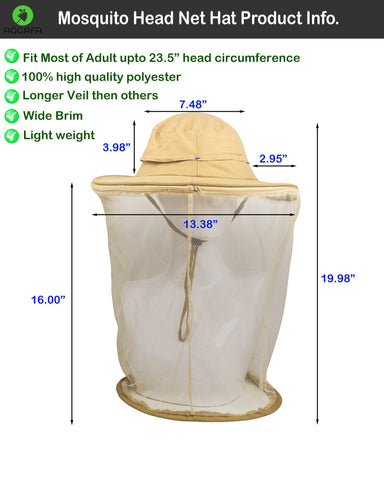 Mosquito hat dimension Beige color Mosquito hat dimension Beige color
