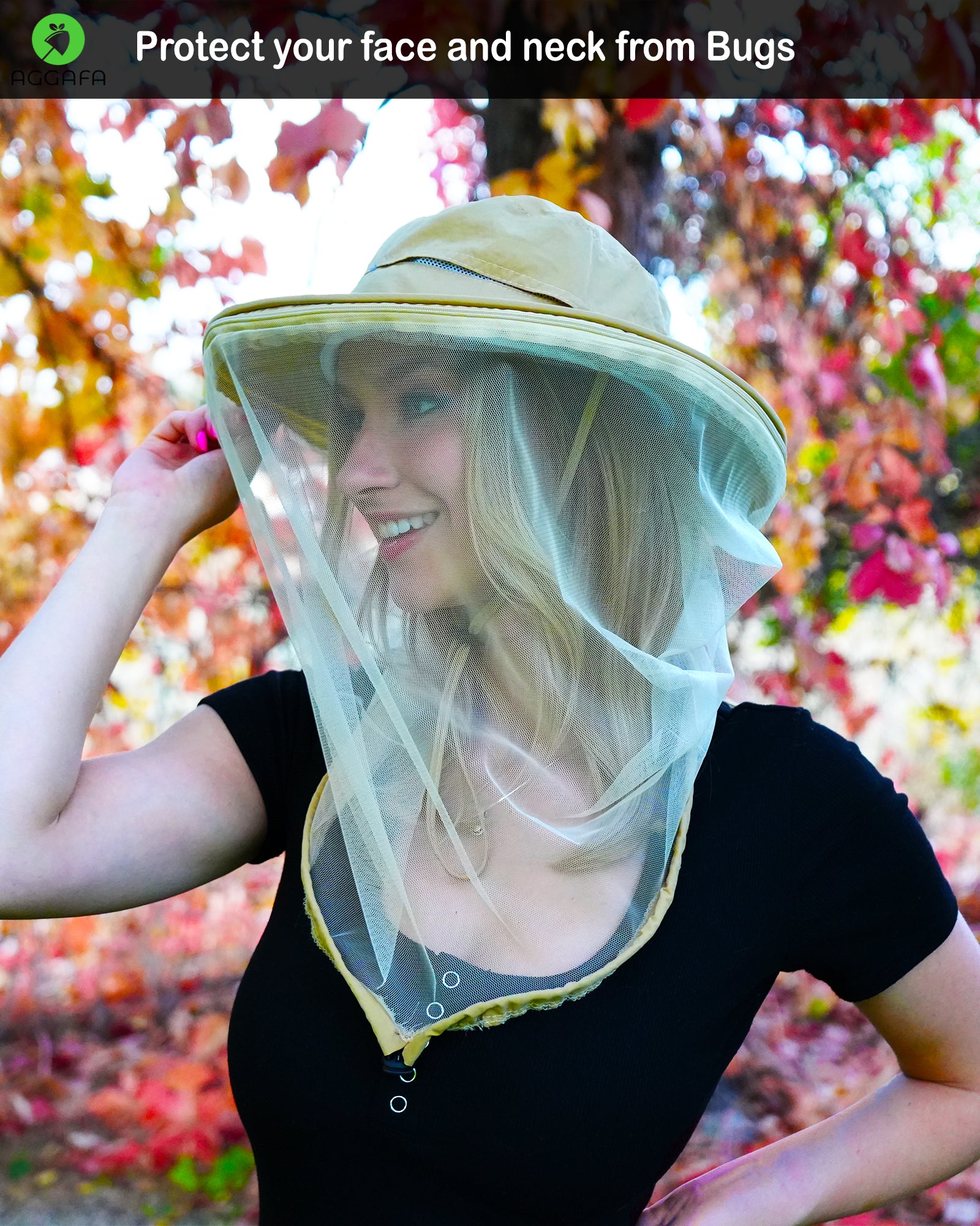 Mosquito hat model Beige color Mosquito hat model Beige color