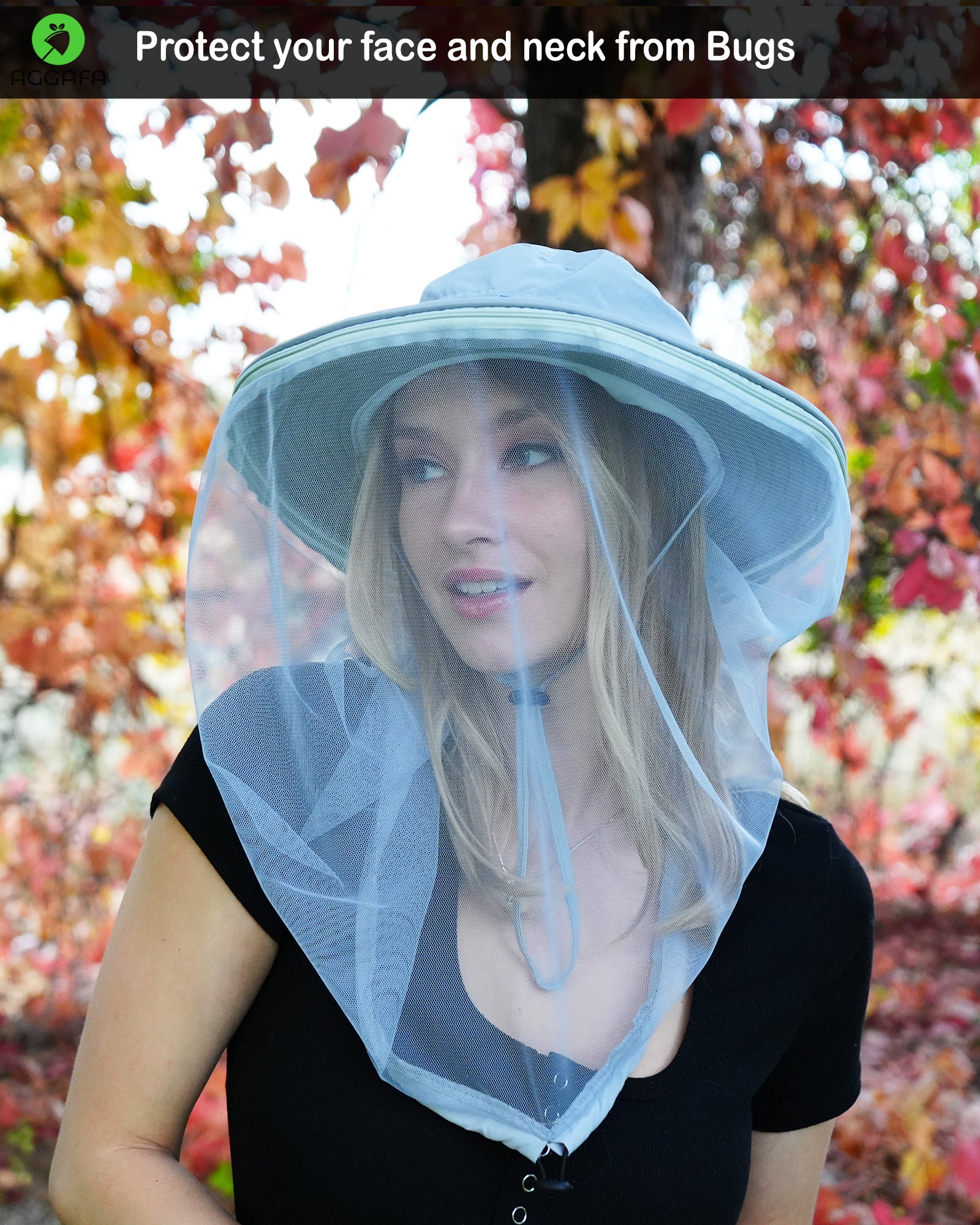 Mosquito hat model Light grey color Mosquito hat model Light grey color