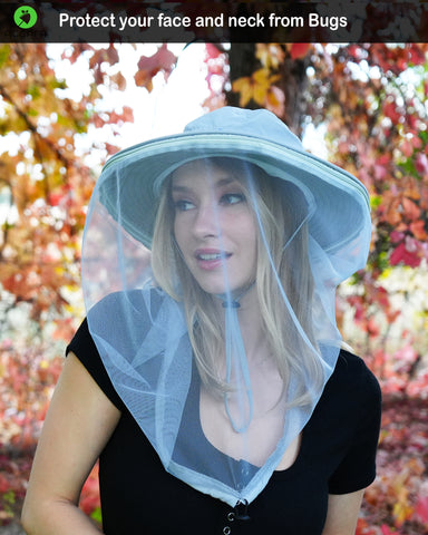 Mosquito hat model Light grey color Mosquito hat model Light grey color