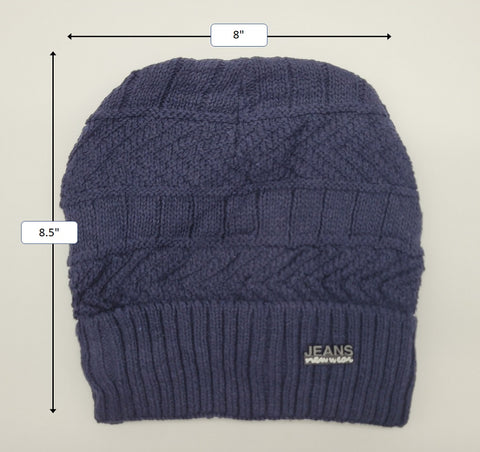Winter Warm Knitted Beanie and Warm Scarf Set for Women - Navy Color Winter Warm Knitted Beanie and Warm Scarf Set for Women - Navy Color