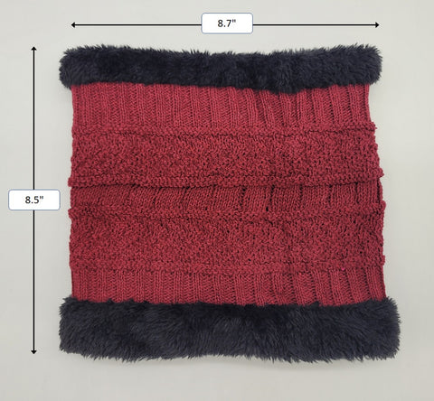 Winter Warm Knitted Beanie and Warm Scarf Set for Women - Red Color Winter Warm Knitted Beanie and Warm Scarf Set for Women - Red Color