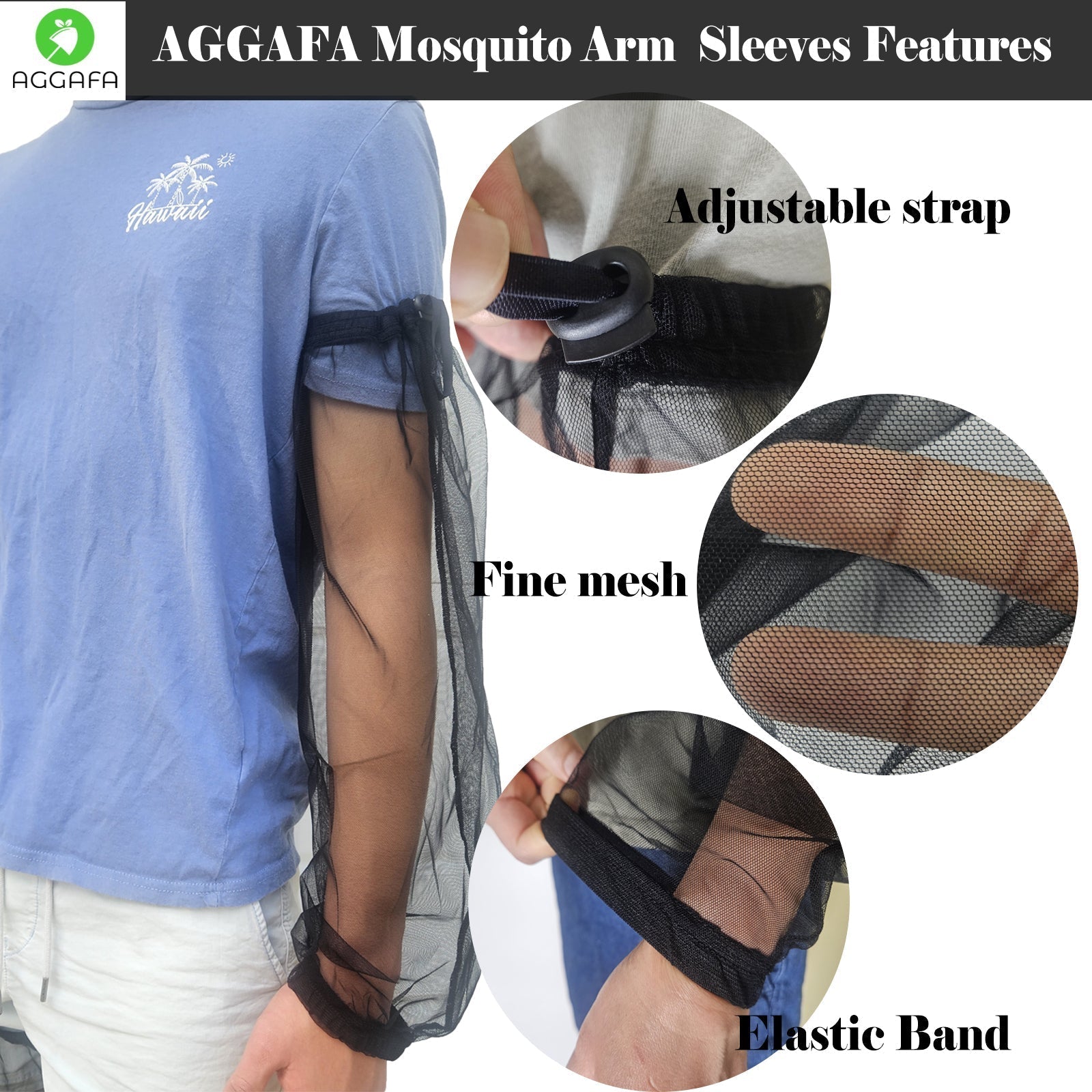 aggafa, mosquito net arm sleeves Large size, product features aggafa, mosquito net arm sleeves Large size, product features