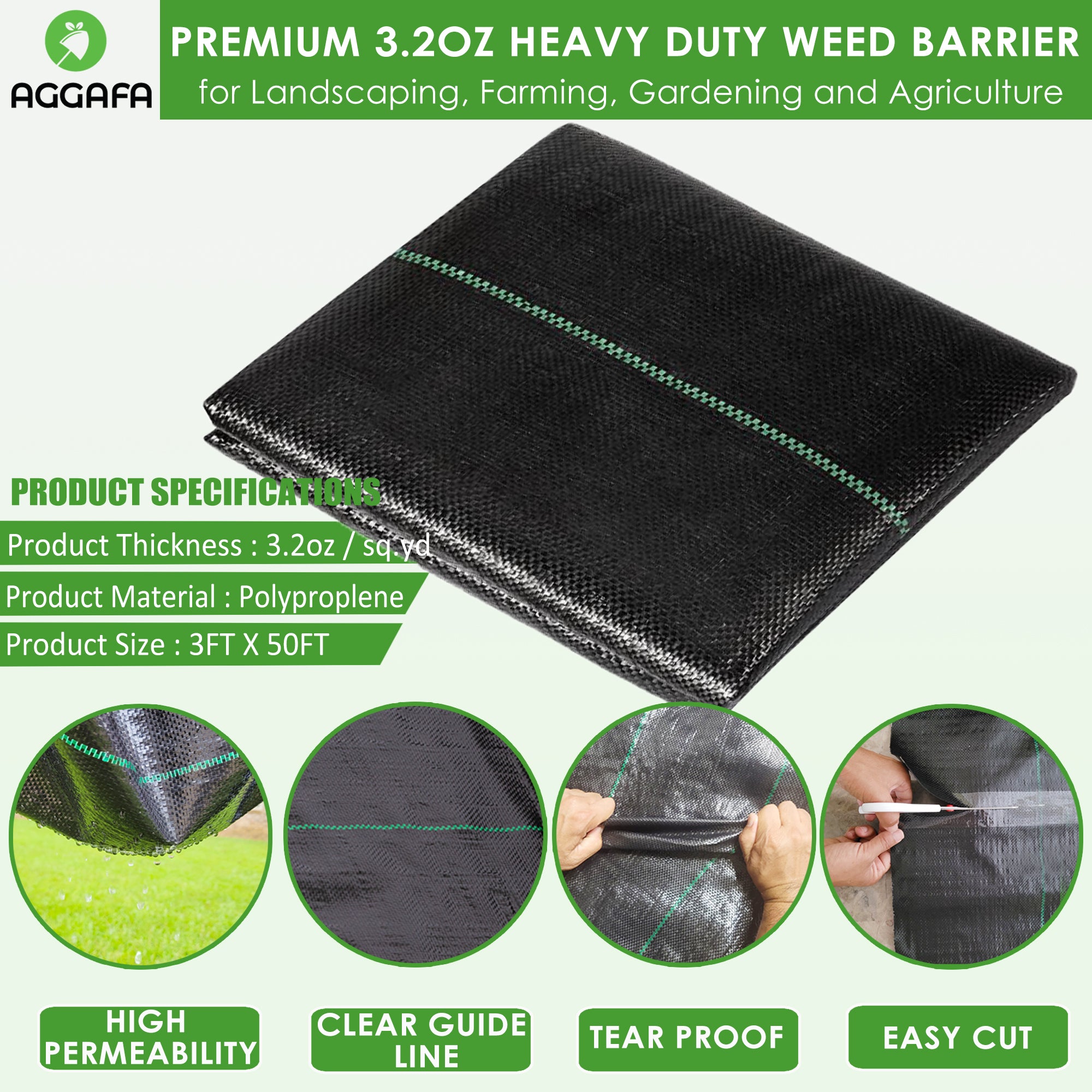 aggafa weed barrier fabric 3ftx50ft product specification aggafa weed barrier fabric 3ftx50ft product specification