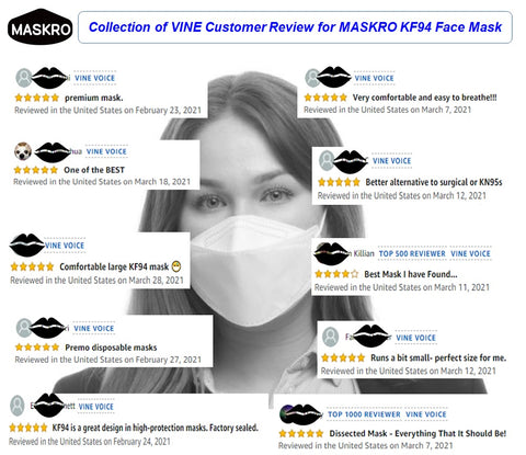 MASKRO KF94 FACE MASK YOUTH SIZE VINE REVIEW