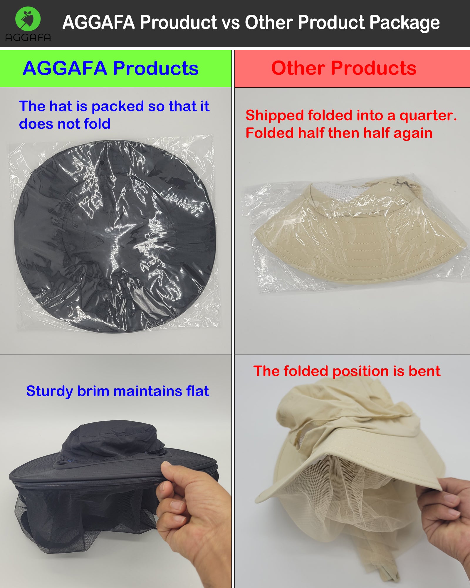 aggafa mosquito head net hat black and mosquito sleeves small, mosquito head net hat package