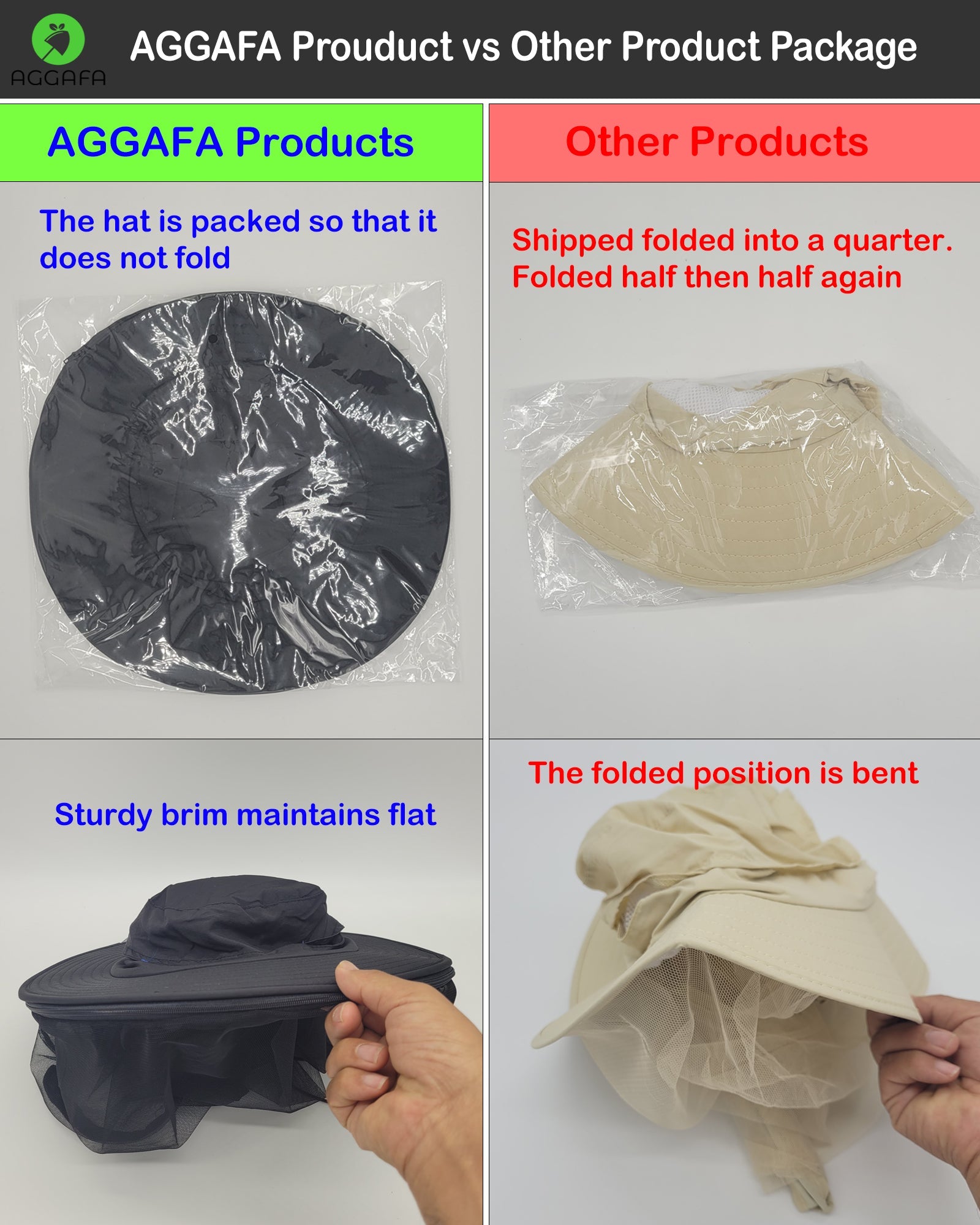 aggafa mosquito head net hat black and mosquito sleeves xlarge, mosquito head net hat package