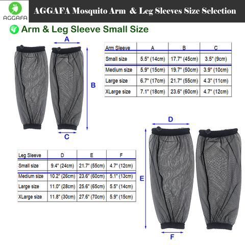 aggafa mosquito head net hat light grey and mosquito sleeves small, mosquito sleeve product information