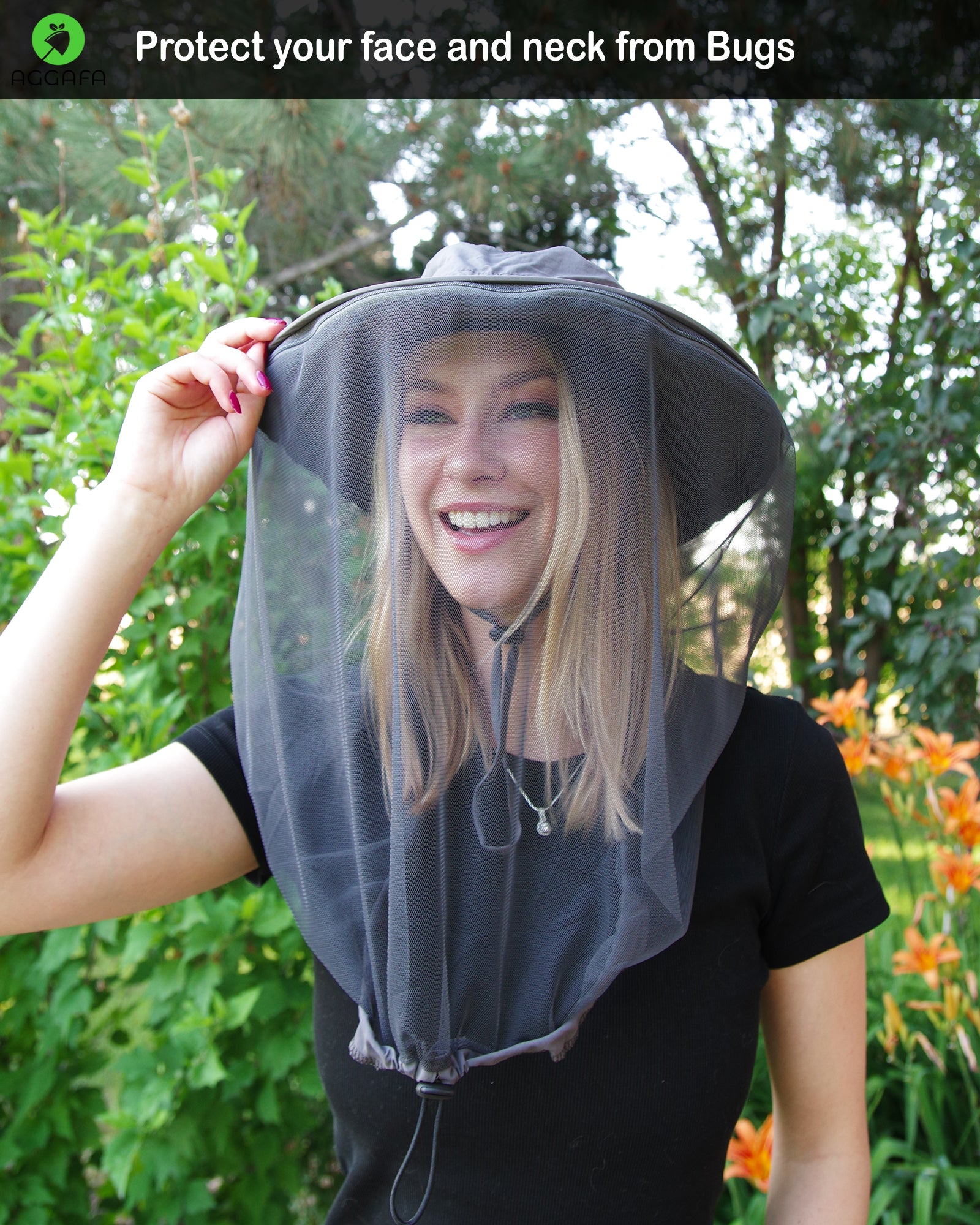 Mosquito hat model Grey color