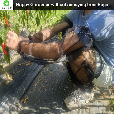 aggafa, mosquito net arm and leg sleeves XLarge size, happy gardener without annoying from bugs and mosquitos