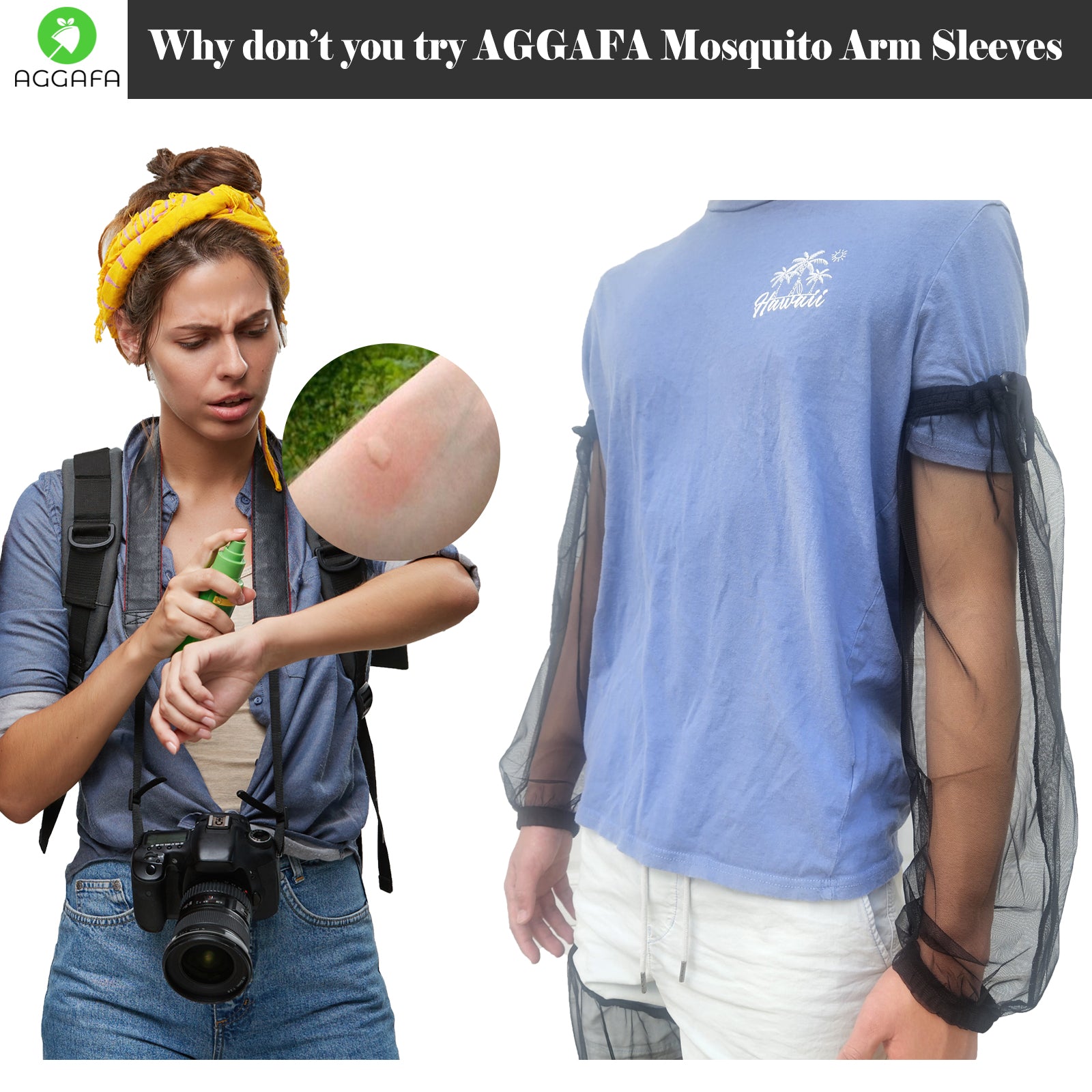 aggafa, mosquito net arm sleeves small size, why don't you try mosquito arm sleeves