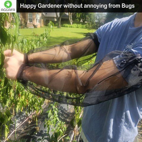 aggafa, mosquito net arm sleeves Large size, happy gardener without annoying from bugs and mosquitos